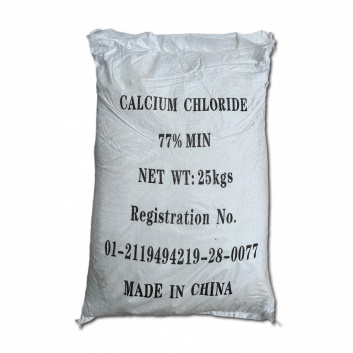 Kalcija hlorīds 77% (CaCl) pretputekļu reaģents 25kg (Ķīna)