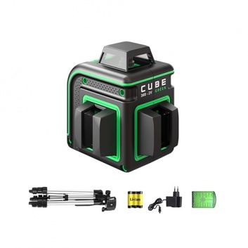 Lāzera nivelieris ADA CUBE 360 2V PROFESIONAL EDITION (zaļš stars)