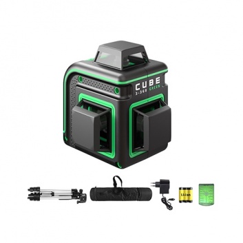 Lāzera nivelieris ADA CUBE 3-360 PROFESSIONAL EDITION (zaļš stars)