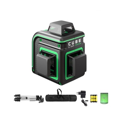 Lāzera nivelieris ADA CUBE 3-360 PROFESSIONAL EDITION (zaļš stars)