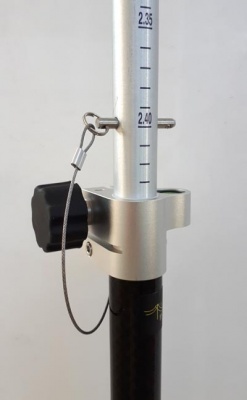 Karbona/alumīnija štoks ar augstuma atzīmju fiksāciju 1.80m, 2m, 2.20m un 2.40m