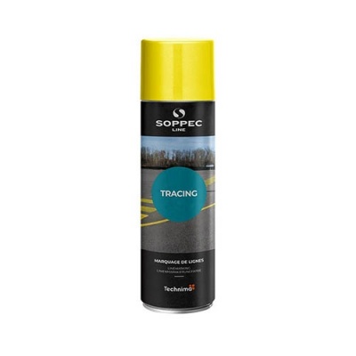 SOPPEC TRACING līniju marķēšanas krāsa 750ml, dzeltena