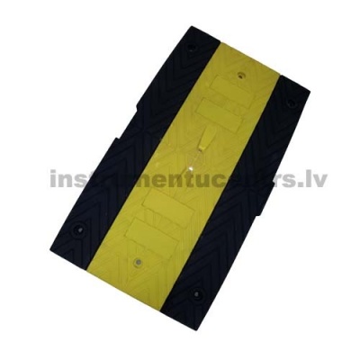 M1 gumijas ātruma slāpētāja vidējais posms (melns/dzeltens) 895x495x50 mm