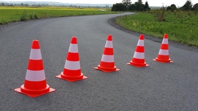 Konuss elastīgs PVC 750mm, 2 atstarojošas lentas