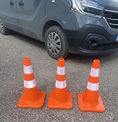 Konuss elastīgs PVC 500mm, 2 atstarojošas lentas