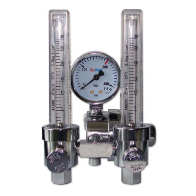 Reduktors Ar/CO2 AGA W21,8 vītne ar 2 rotametriem