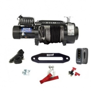 BST S 18000 lbs elektriskā vinča ar sintētisko trosi HUSAR WINCH