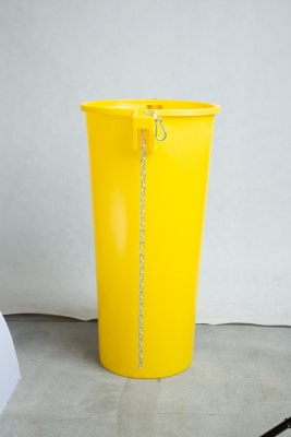 Būvgružu novadcaurule plastmasas ar ķēdēm