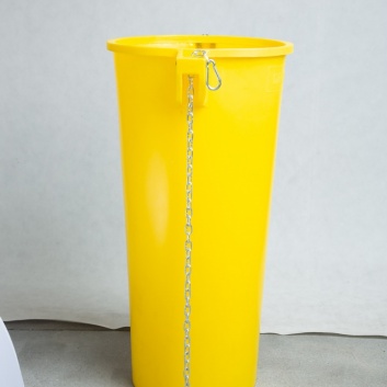 Būvgružu novadcaurule plastmasas ar ķēdēm