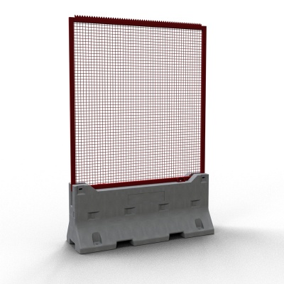 Triecientestēta betona barjera ar augstas drošības žogu SET 4