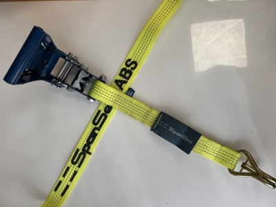 Kravas stiprināšanas siksna ErgoABS ar apgriezto spriegošanas mehānismu (Pull down ratchet system) 4t, 50mm